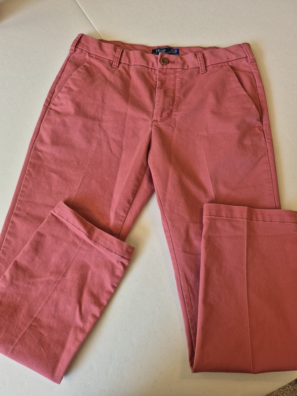 Izod Men's Salmon Colored Chinos 4784